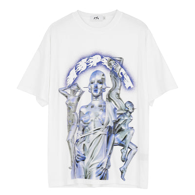 Playera Futurista con Estampado Metálico - Image 11