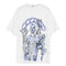 Playera Futurista con Estampado Metálico