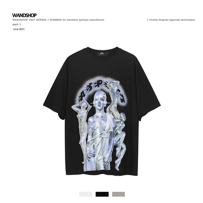 Playera Futurista con Estampado Metálico - Image 7