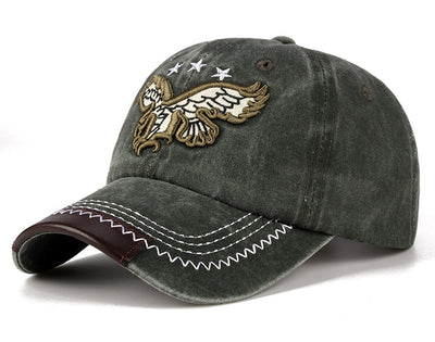 Gorra de Béisbol Vaquera Vintage Lavada con Bordado y Visera Curva - Image 8
