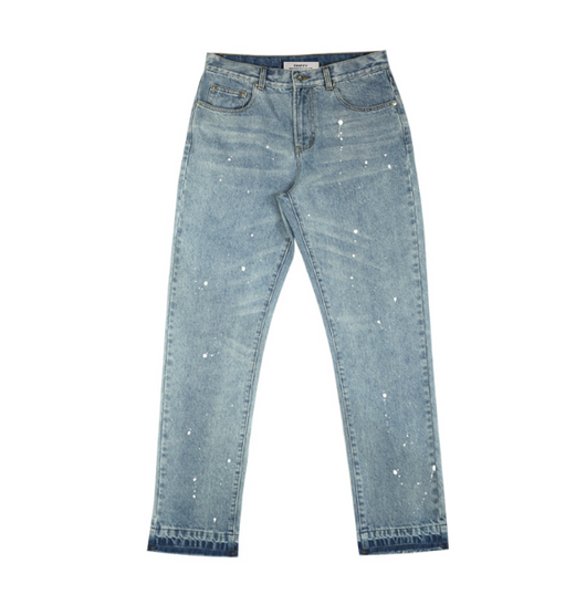Pantalón Vaquero Slim Azul Claro con Bordes Crudos para Hombre - Image 11