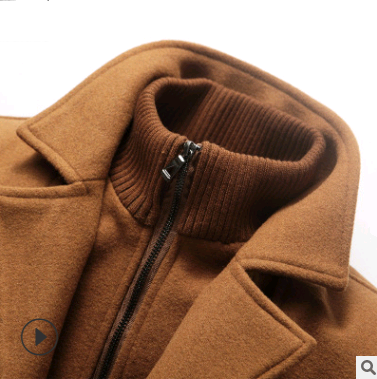 Abrigo Ejecutivo de Invierno para Hombre - Gabardina Gruesa con Doble Cuello - Image 7