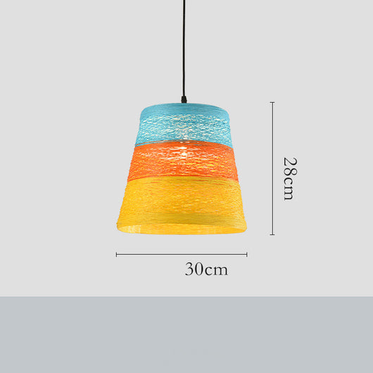 Lámpara Colgante de Ratán Tejido - Diseño Bohemio para Cafeterías y Restaurantes - Image 23