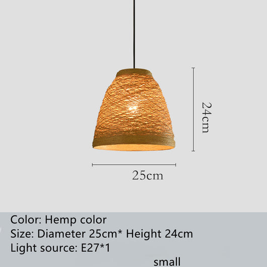 Lámpara Colgante de Ratán Tejido - Diseño Bohemio para Cafeterías y Restaurantes - Image 3