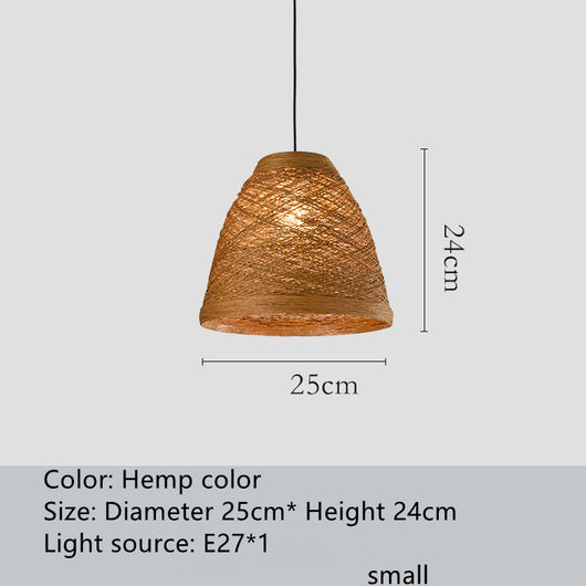 Lámpara Colgante de Ratán Tejido - Diseño Bohemio para Cafeterías y Restaurantes - Image 4