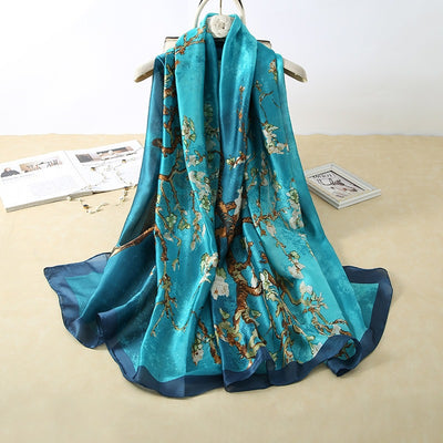 Pañuelo de Seda con Estampado de Pintura al Óleo - Image 9