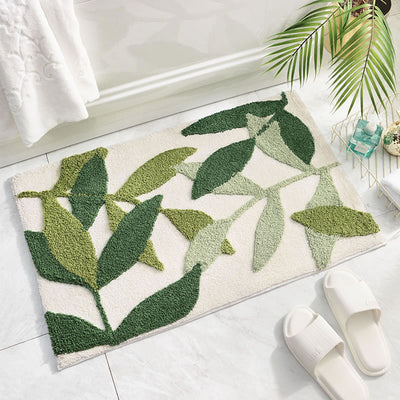 Tapete de Baño con Hojas Verdes Antideslizante - Image 10