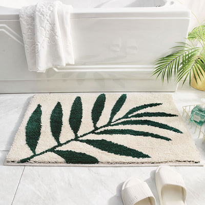 Tapete de Baño con Hojas Verdes Antideslizante - Image 7