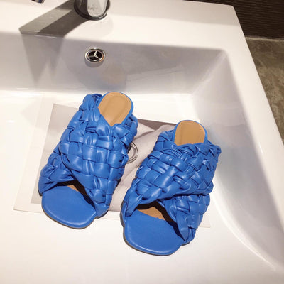 Sandalias Tejidas Cómodas de Tacón Plano para Mujer - Image 5