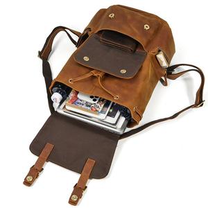 Mochila de Cuero Crazy Horse para Hombre - Image 16