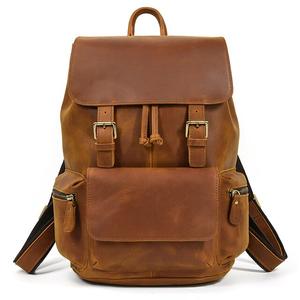 Mochila de Cuero Crazy Horse para Hombre