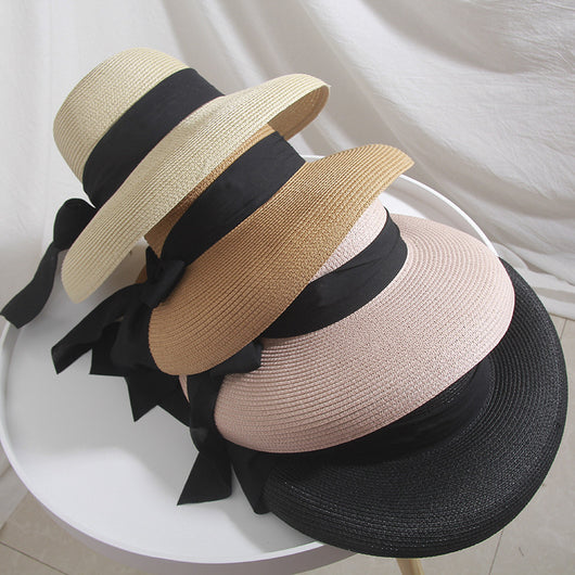 Sombrero de Paja Campana para Mujer con Moño Grande - Primavera Verano - Image 9