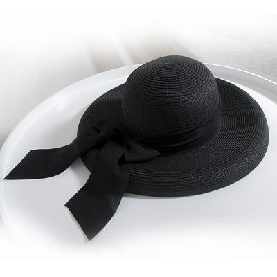 Sombrero de Paja Campana para Mujer con Moño Grande - Primavera Verano - Image 10