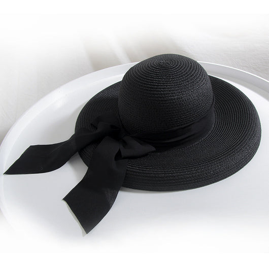 Sombrero de Paja Campana para Mujer con Moño Grande - Primavera Verano - Image 5