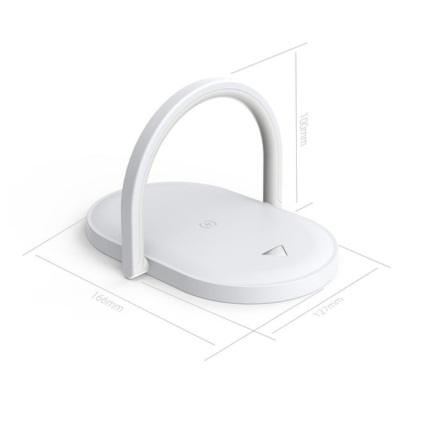 Cargador Inalámbrico 15W con Luz Nocturna y Soporte para Móvil