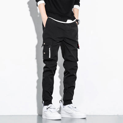 Pantalones Casuales Holgados de Algodón para Hombre, Corte Cropped Moderno