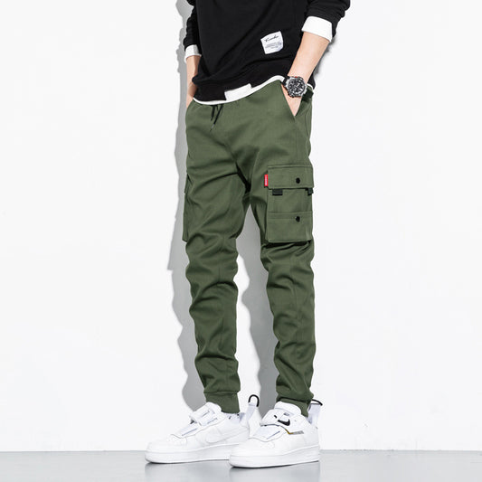 Pantalones Casuales Holgados de Algodón para Hombre, Corte Cropped Moderno - Image 2