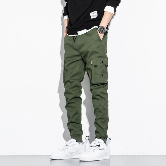 Pantalones Casuales Holgados de Algodón para Hombre, Corte Cropped Moderno