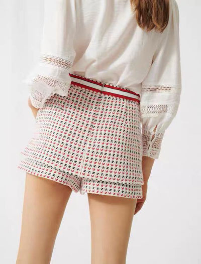 Shorts Tweed Estampado a Rayas para Mujer - Image 8