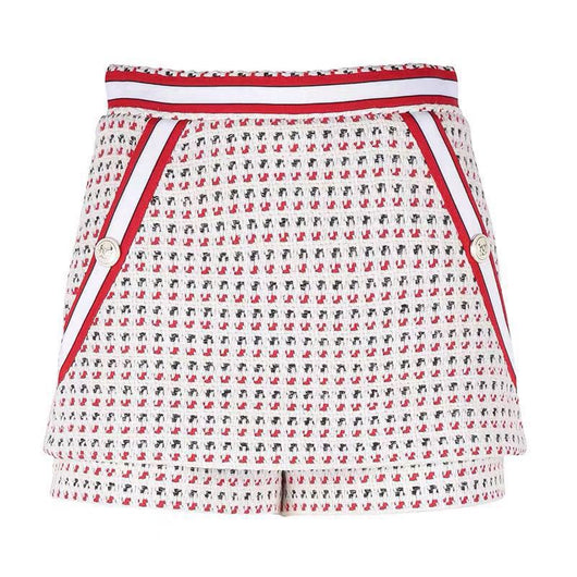 Shorts Tweed Estampado a Rayas para Mujer
