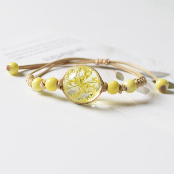 Pulsera de Flores Preservadas - Regalo de Pareja Eterno