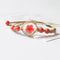 Dried Flower Specimen Preserved Flower Bracelet Couple Gift Rojo peach blossom