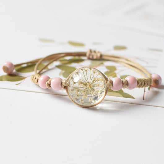 Pulsera de Flores Preservadas - Regalo de Pareja Eterno
