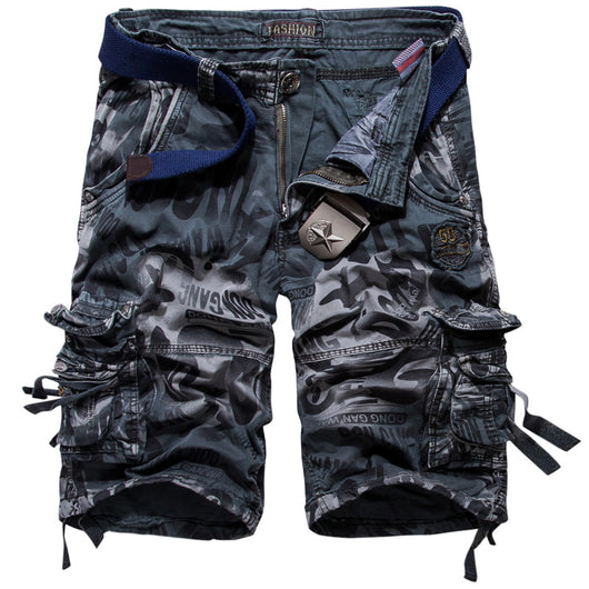 Shorts Camuflaje Retro para Hombre - Estilo Clásico de Cinco Bolsillos - Image 6