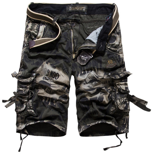 Shorts Camuflaje Retro para Hombre - Estilo Clásico de Cinco Bolsillos - Image 5
