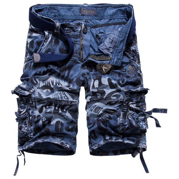 Shorts Camuflaje Retro para Hombre - Estilo Clásico de Cinco Bolsillos - Image 3