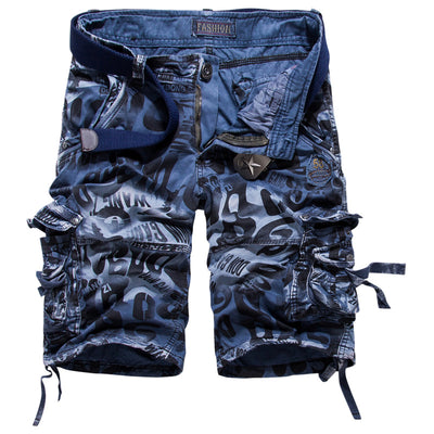 Shorts Camuflaje Retro para Hombre - Estilo Clásico de Cinco Bolsillos - Image 3