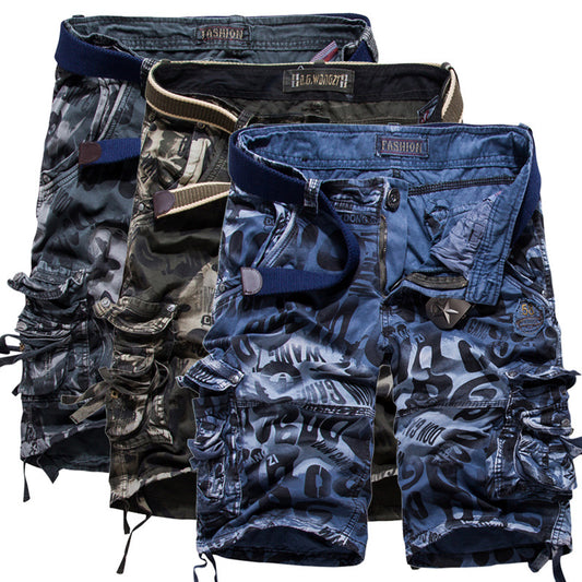 Shorts Camuflaje Retro para Hombre - Estilo Clásico de Cinco Bolsillos