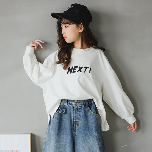 Playera Manga Larga Niña Algodón con Diseño de Letras y Tecnología Transpirable - Image 8