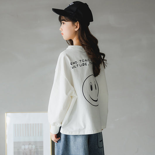 Playera Manga Larga Niña Algodón con Diseño de Letras y Tecnología Transpirable - Image 6