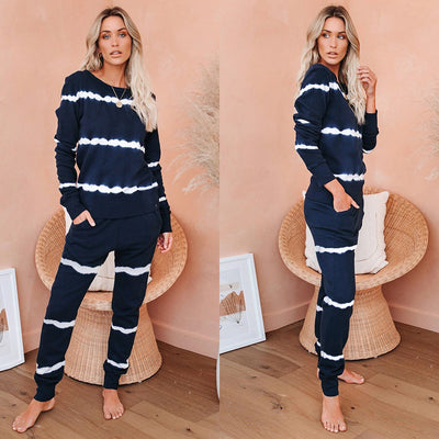 Conjunto de Pijama Casual a Rayas - Blusa y Pantalón para Casa - Image 12