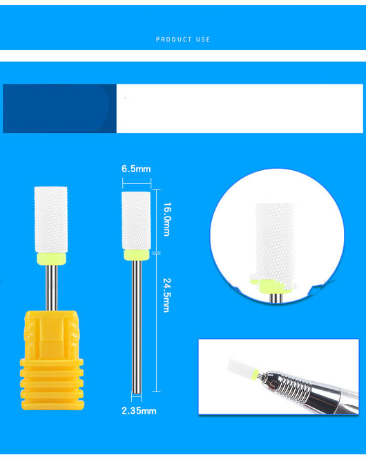 Cabezal Pulidor Cerámico Cilíndrico para Máquina de Pulido Eléctrica de Uñas - Image 6