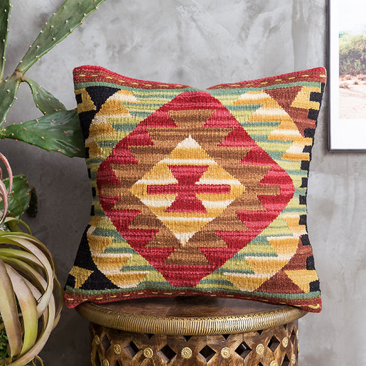 Funda de Cojín Kilim Tejida a Mano - Estilo Étnico Importado de India - Image 26