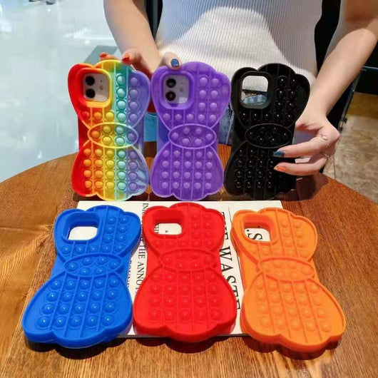 Funda Protectora con Juguete Antiestrés Push It Bubble para Teléfono