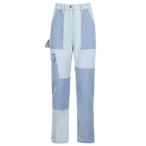 Jeans Slim Fit de Talle Alto con Costuras Decorativas para Mujer