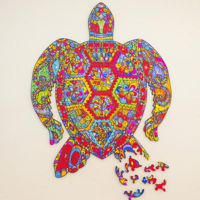 Puzzle de Madera para Adultos y Niños con Piezas en Forma de Animales - Regalo Navideño