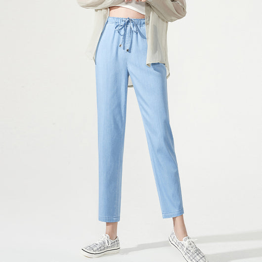 Pantalones Tencel Holgados para Mujer - Corte Recto Verano Ligero - Image 3