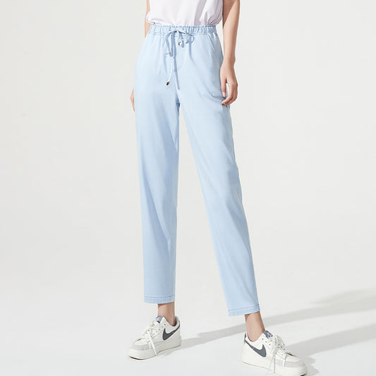 Pantalones Tencel Holgados para Mujer - Corte Recto Verano Ligero