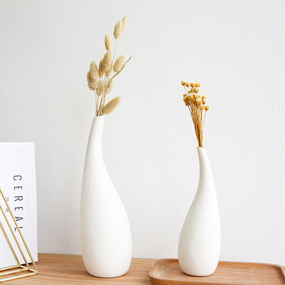 Florero Minimalista de Cerámica Blanca con Diseño Gota de Agua - Image 6