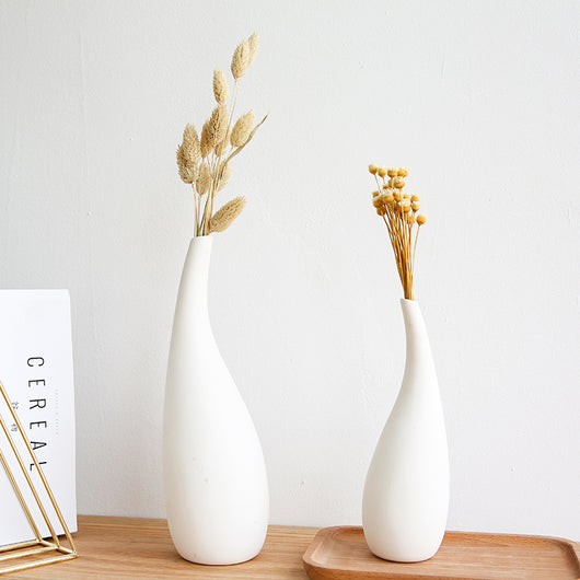Florero Minimalista de Cerámica Blanca con Diseño Gota de Agua - Image 6