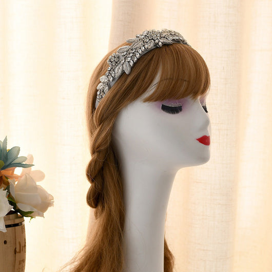 Diadema Elegante con Cristales de Diamante y Banda Ancha Versátil - Image 8