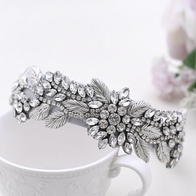 Diadema Elegante con Cristales de Diamante y Banda Ancha Versátil - Image 7