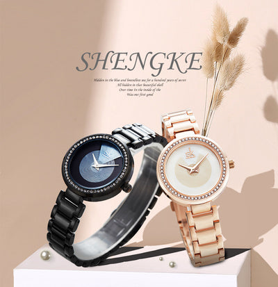 Reloj de Mujer con Banda de Acero Inoxidable, Resistente al Agua y Cristales de Diamante - Image 6