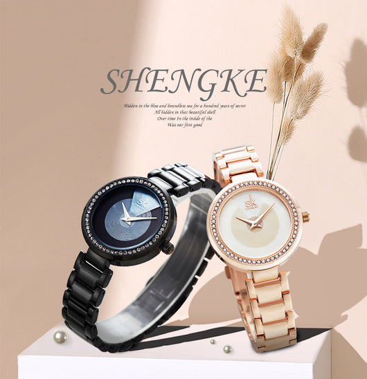 Reloj de Mujer con Banda de Acero Inoxidable, Resistente al Agua y Cristales de Diamante - Image 6