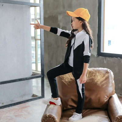 Conjunto Deportivo Infantil Niña Estilo Occidental - Traje Dos Piezas Primavera Otoño - Image 11