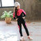 Conjunto Deportivo Infantil Niña Estilo Occidental - Traje Dos Piezas Primavera Otoño
